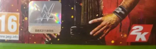 WWE 2K18, the PEGI square on its front