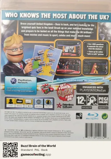 Buzz! Brain of the World PlayStation 3, PAL box back