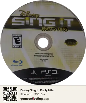Disney Sing It: Party Hits PlayStation 3, NTSC disc