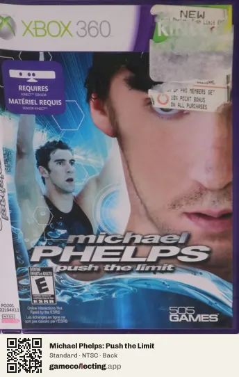 Michael Phelps: Push the Limit Xbox 360, NTSC box back