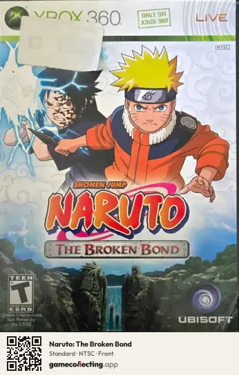 Naruto: The Broken Bond Xbox 360, NTSC box front