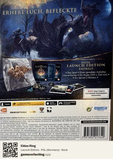 Elden Ring PlayStation 5, Germany box back