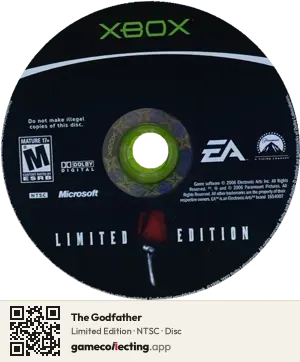 The Godfather Xbox, NTSC disc
