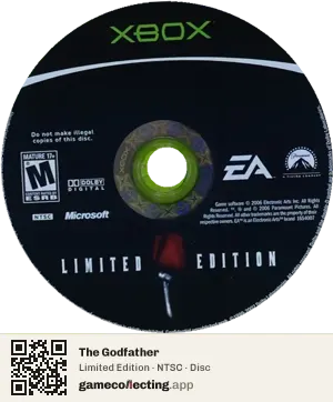 The Godfather Xbox, NTSC disc