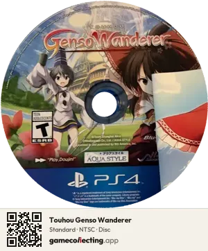 Touhou Genso Wanderer PlayStation 4, NTSC disc