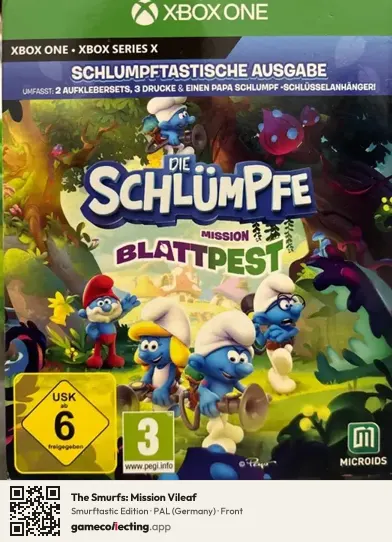 The Smurfs: Mission Vileaf Xbox One, Germany box front