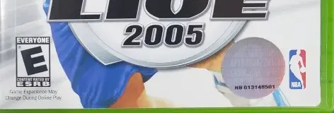 NBA Live 2005, the ESRB box on its front