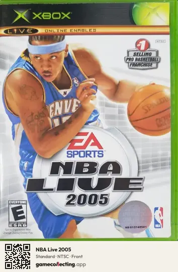 NBA Live 2005 Xbox, NTSC box front