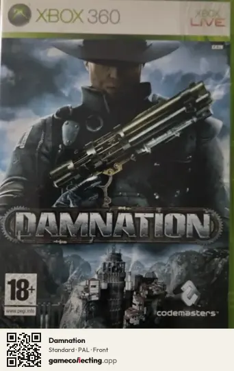 Damnation Xbox 360, PAL box front