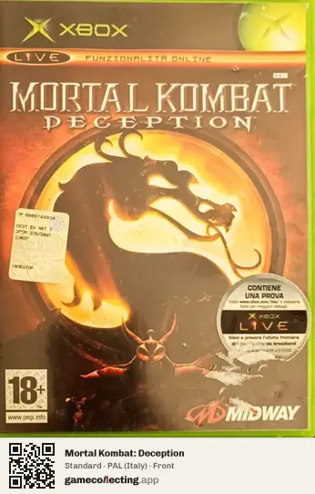 Mortal Kombat: Deception Xbox, Italy box front