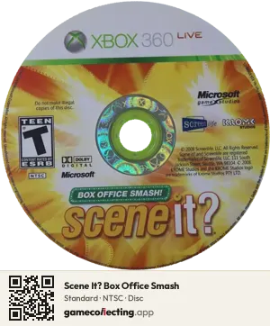Scene It? Box Office Smash Xbox 360, NTSC disc