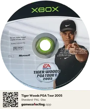 Tiger Woods PGA Tour 2005 Xbox, PAL disc