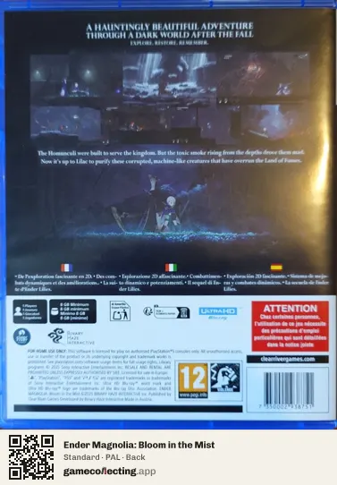 Ender Magnolia: Bloom in the Mist PlayStation 5, PAL box back