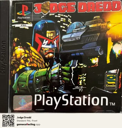 Judge Dredd PlayStation, PAL box front