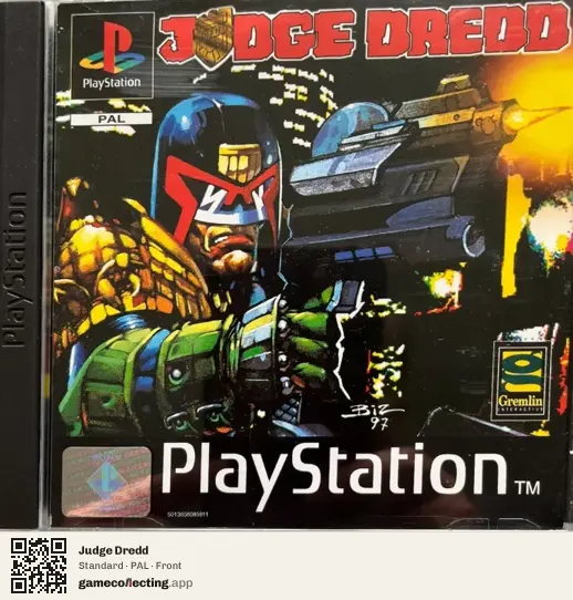 Judge Dredd PlayStation, PAL box front