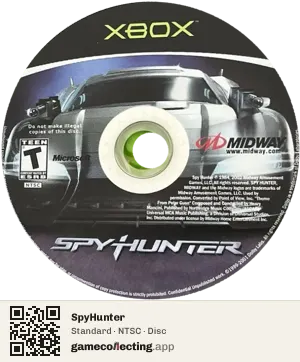 SpyHunter Xbox, NTSC disc