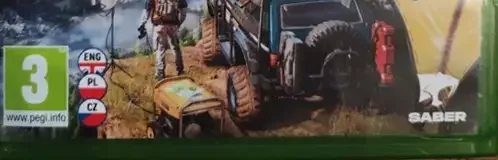 Expeditions: A MudRunner Game, the PEGI square on its front