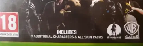 Mortal Kombat XL, the PEGI square on its front