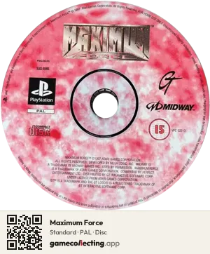 Maximum Force PlayStation, PAL disc