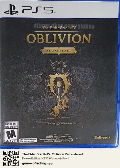 The Elder Scrolls IV: Oblivion Remastered PlayStation 5, Canada box front