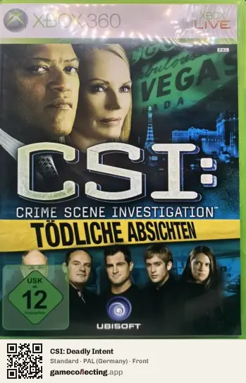 CSI: Deadly Intent Xbox 360, Germany box front