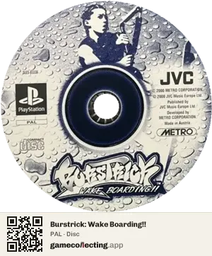 Burstrick: Wake Boarding!! PlayStation, PAL disc
