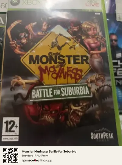 Monster Madness: Battle for Suburbia Xbox 360, PAL box front