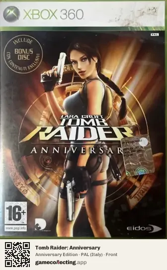 Tomb Raider: Anniversary Xbox 360, Italy box front