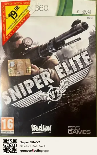 Sniper Elite V2 Xbox 360, PAL box front