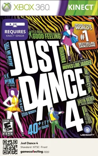 Just Dance 4 Xbox 360, NTSC box front
