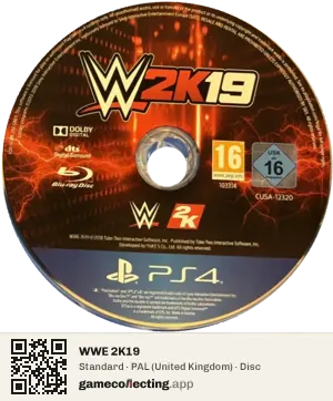 WWE 2K19 PlayStation 4, PAL disc