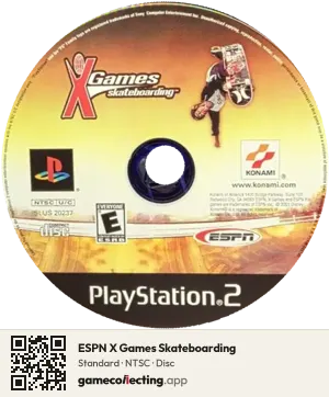 ESPN X Games Skateboarding PlayStation 2, NTSC disc