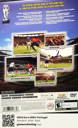 UEFA Euro 2004: Portugal PlayStation 2, NTSC box back