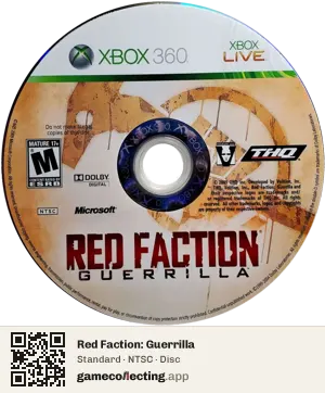 Red Faction: Guerrilla Xbox 360, NTSC disc