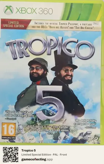 Tropico 5 Xbox 360, PAL box front