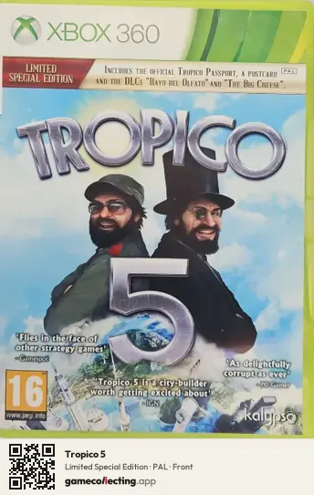 Tropico 5 Xbox 360, PAL box front