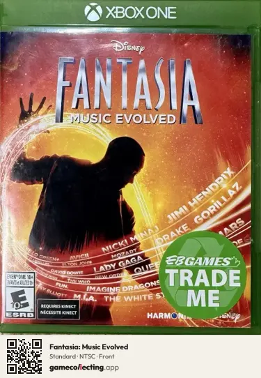 Fantasia: Music Evolved Xbox One, NTSC box front