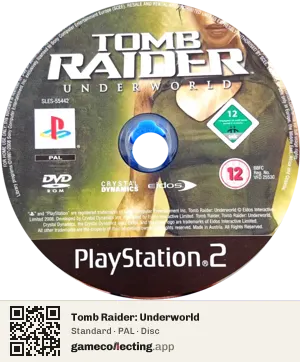 Tomb Raider: Underworld PlayStation 2, PAL disc