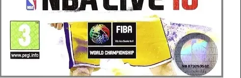 NBA Live 10, the PEGI square on its front