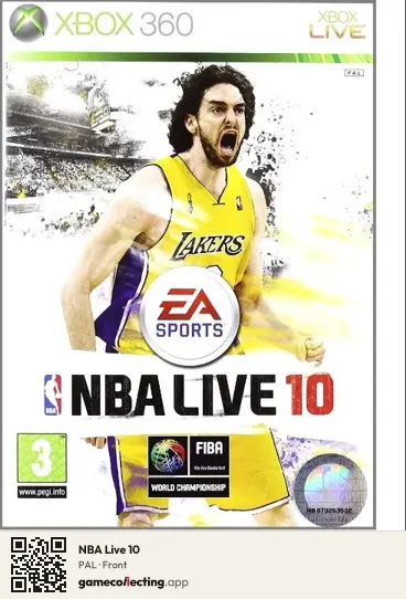 NBA Live 10 Xbox 360, PAL box front