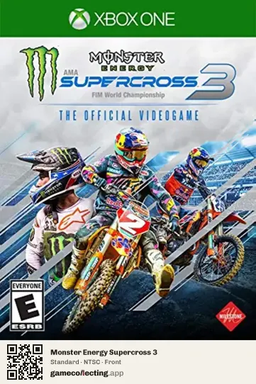 Monster Energy Supercross 3 Xbox One, NTSC box front