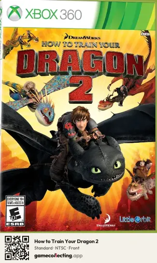 How to Train Your Dragon 2 Xbox 360, NTSC box front