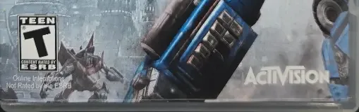 Transformers: War for Cybertron, the ESRB box on its front