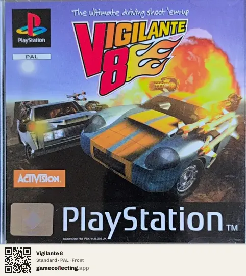 Vigilante 8 PlayStation, PAL box front