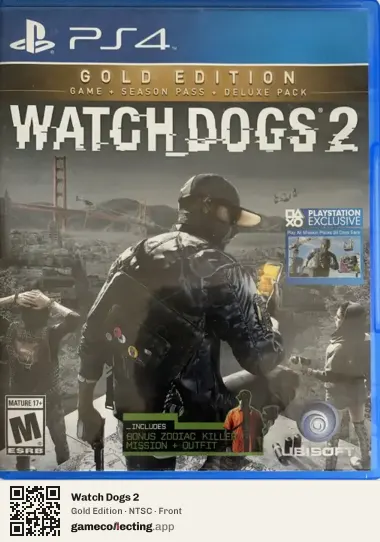 Watch Dogs 2 PlayStation 4, NTSC box front