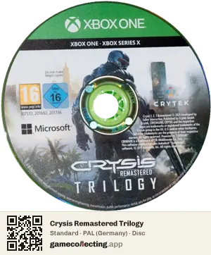 Crysis Remastered Trilogy Xbox One, PAL disc
