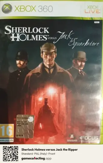 Sherlock Holmes versus Jack the Ripper Xbox 360, Italy box front