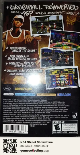 NBA Street Showdown PlayStation Portable, NTSC box back