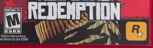 Red Dead Redemption, the ESRB box on its front