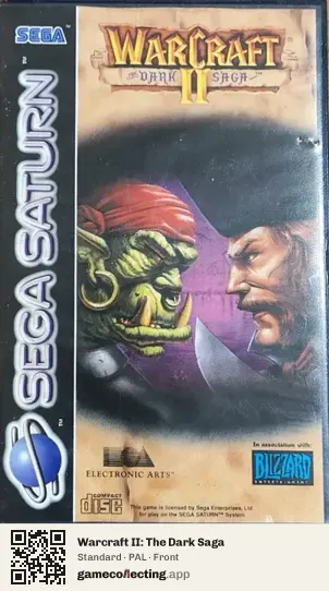 Warcraft II: The Dark Saga Sega Saturn, PAL box front